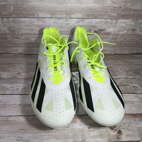 Adidas X Crazyfast+ FG 'Crazyrush Pack' White/Lime Cleats Mens Size 11.5 GY7377 - Picture 2 of 9